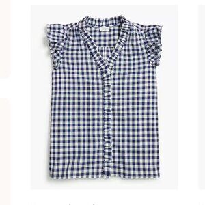 J Crew Sleeveless Ruffle Top